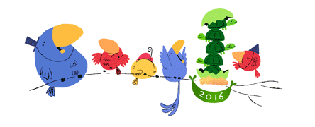 لوگوی جالب گوگل به مناسبت سال میلادی 2016