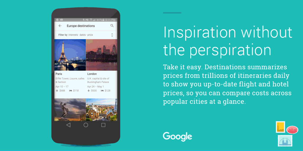 تماشا کنید: معرفی سرویس جدید گوگل با نام Destination / طرح سفر آینده خود را به گوگل بسپارید