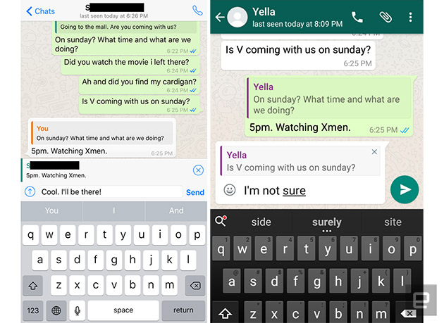 قابلیت جدید واتس‌آپ: الگو برداری از نرم افزار تلگرام برای پاسخ به پیام ها