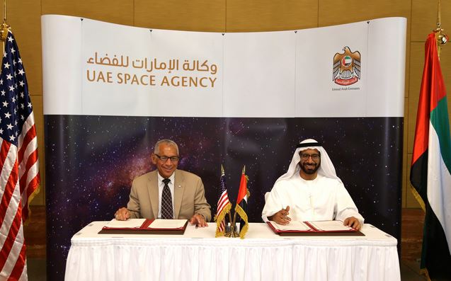 قرارداد همکاری ناسا با امارات متحده عربی برای تحقیقات و اکتشافات فضایی